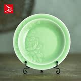 德匠 碗盘 8寸茶花餐具 陶瓷水果盘子家用中式瓷器·送礼碗碟套装