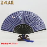 特价中国风 折叠真丝女扇女士折扇日式工艺礼品创意古典小竹扇子