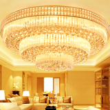 led水晶灯客厅 圆形大气卧室酒店欧式吸顶灯 60 80cm 1 1.2米灯具