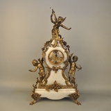 天和雅筑外贸陶瓷镶铜天使座钟欧式美式复古钟表会所软装饰品摆件