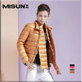 MISUN/米尚冬装新款韩版时尚修身立领轻薄短款羽绒服女外套