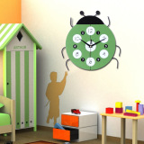 卡通创意客厅装饰挂钟 卧室儿童房墙上现代圆形电子静音时钟表