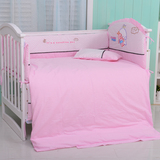 康童新生儿床品七件套纯棉被子枕头床单全棉宝宝婴儿床围五件套装