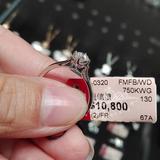 香港代购 周大福专柜正品18K钻石戒指天鹅之翼戒托钻戒