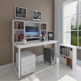 特价台式钢木桌电脑桌书柜家用书桌书架组合现代简约办公桌写字桌