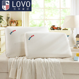 lovo家纺罗莱 公司出品护颈枕头枕芯 儿童有机棉经典乳胶枕