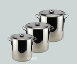 加厚不锈钢汤桶带盖子/带耳米桶/多用水桶/奶茶煮茶桶25/35/40cm