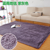 现代简约丝毛满铺地毯客厅沙发茶几卧室床边飘窗地垫可定制紫灰色