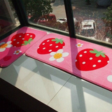 搞明堂 红草莓客厅门厅地垫 床边飘窗垫超强吸水地垫地毯防滑脚垫