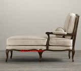 美式单人休闲小户型沙发椅实木时尚创意懒人沙发复古酒店老虎椅