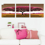 抽象发财树 紫气东来客厅风水挂画 招财树摇钱树家居壁画办公室画