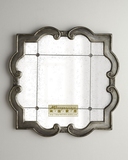 75厘米圆形镜子仿古银色美式浴室镜玄关镜装饰卫浴欧式古典 M124