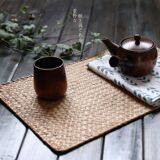 川岛屋 日式和风 竹编茶杯垫隔热垫 盘垫碗垫餐垫日式茶席GD-1