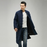 2014冬季中国风男士中长款棉衣中式立领夹棉外套男装棉服棉袄潮