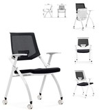 新款特价促销折叠培训椅带写字板电脑椅办公椅子职员椅会议椅家用