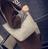 2015冬季新款百搭潮女包欧美时尚女士手提包单肩包简约拼接大包包
