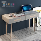 北欧宜家小户型电脑桌椅组合简约现代家用写字桌时尚创意办公书桌