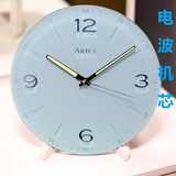 1KG香港品牌 电波 挂钟 表加厚玻璃静音钟表 电波机芯钟 电波座钟