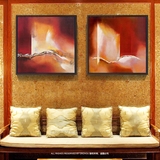 设计师推荐纯手绘油画抽象色块装潢软装客厅电视背景墙装饰画