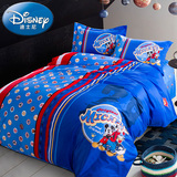 Disney/迪士尼贡缎卡通四件套 夏季儿童床上用品纯棉男孩被套家纺