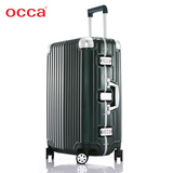 OCCA纯PC拉杆箱万向轮 女旅行箱男行李箱登机箱铝合金包角托运箱