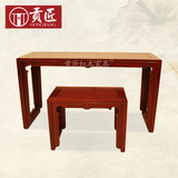 红木家具 非洲红酸枝琴桌 中式仿古实木古琴 实木琴凳古筝桌/琴案