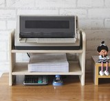 打印机阁板桌上实木打印机架子壁挂搁板置物机顶盒收纳一字电视定