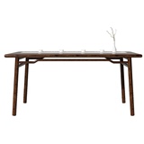 新实木新中式水曲柳餐桌 现代简约餐桌椅组合长方形布艺桌现货
