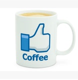 FACEBOOK LIKE手势 COFFEE MUG 喜欢咖啡变色杯 咖啡杯 马克杯
