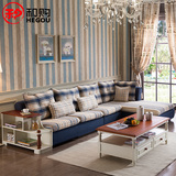 和购家具 地中海沙发美式转角三人组合小户型客厅欧式布艺沙发209