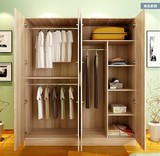 大容量简易板式衣柜木质板式衣柜组合整体衣柜三四门衣柜儿童衣橱