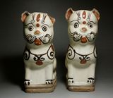 清代磁州窑狮子塑瓷老窑口瓷器塑像瓷老摆件老瓷收藏古瓷器收藏