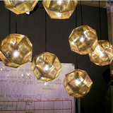 简约现代餐厅灯金砖银砖吊灯时尚创意艺术酒吧台不锈钢球形吊灯具
