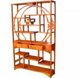 中式现代实木家具榆木紫砂壶博古架客厅玄关隔断屏风1.2米特价