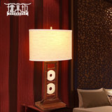 中式台灯客厅装饰灯红木玉石创意仿古书房灯古典实木卧室床头灯