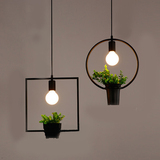 美式简约创意田园清新植物吊灯橱窗咖啡厅吧台阳台工作室铁艺吊灯