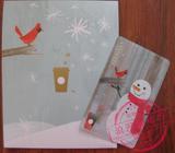 正品星巴克收藏专用卡空卡2015年圣诞节雪人星享卡空卡 送卡套