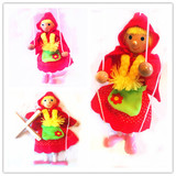 小红帽拉线玩偶可爱小丑提线木偶儿童玩具亲子早教益智玩具皮影人