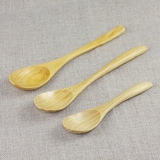 日式和风木勺木质汤勺成人长柄吃饭勺子儿童勺曲柄木勺环保餐具