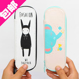 韩国可爱创意帆布铅笔盒 小清新学生笔袋女孩文具盒学生收纳袋