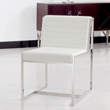 不锈钢餐椅 简约现代家具酒店餐椅个性椅子创意时尚皮艺客厅餐椅