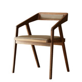 实木餐椅北欧咖啡椅办公椅水曲柳电脑椅美式酒店椅靠背极美家具