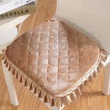 法兰绒冬季加厚餐椅坐垫可拆洗防滑花边学生办公室椅子凳垫子特价