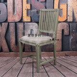 美式乡村风格绿色餐椅/法式经典绿靠背椅/原单外贸出口书房椅现货