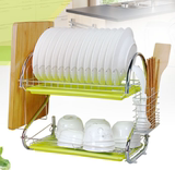 j厨房不锈钢碗架沥水架厨具收纳用品碗盘子碗筷碟柜橱柜置物架