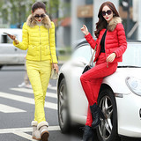 2015冬季新款棉衣韩版时尚修身两件套加厚羽绒棉服棉裤休闲套装女