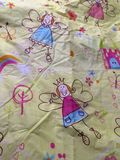 纯棉斜纹40纱织被罩床单天使图案布料 床品布头甩卖3.4米、48元