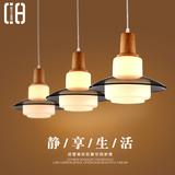 【CH灯具】 现代简约餐厅LED灯个性创意木质艺术吊灯 三头餐吊灯