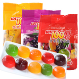 包邮 马来西亚Lot100一百份果汁软糖320g大袋 百分百进口糖果零食