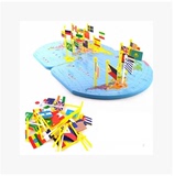 世界地图插棋游戏 拼图拼板国旗认知 儿童益智早教木制玩具